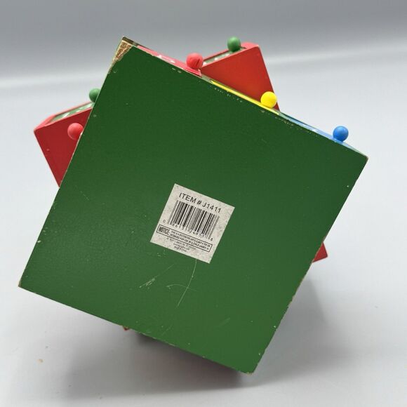 Kurt Adler Wood Gift Tower Tree Advent Calendar Star 13" Tall 25 Mini Orn READ - Picture 15 of 15